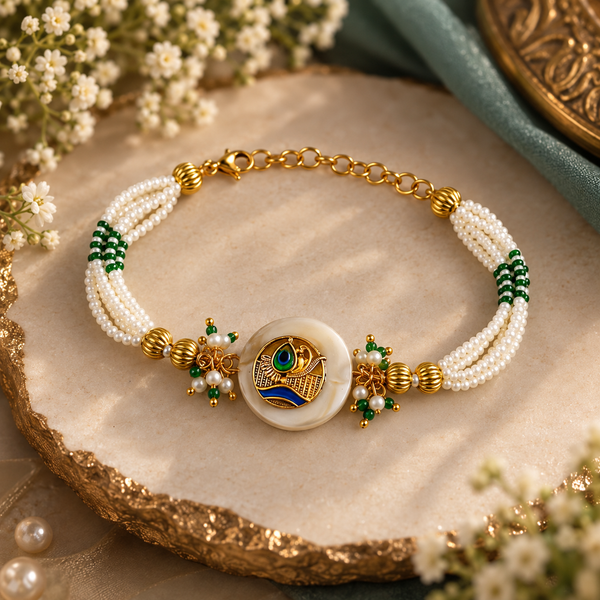 Morpankh Leher Pearl Bracelet