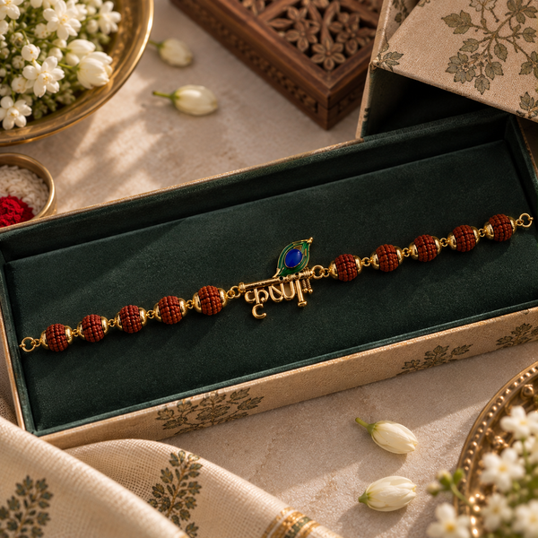 Shree Krishna Morpankh Rudraksha Bracelet