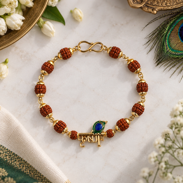 Shree Krishna Morpankh Rudraksha Bracelet
