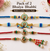 Meher Floral & Mor Krishna Pearl Bhaiya Bhabhi Rakhi Pack of 2