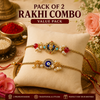 Nazar Kavach Bracelet & Vakratunda Aura Rakhi Pack of 2