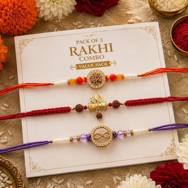 Classic Bandhan Thread Rakhi Trio