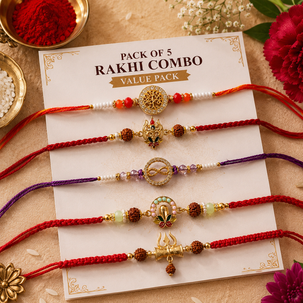 Parampara Heritage Thread Rakhi Collection β Pack of 5