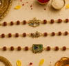 Premium Handmade Rudraksha Rakhi Pack of 3