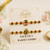 Kanha Morpankh & Shivkamal Rudraksha Rakhi Pack of 2