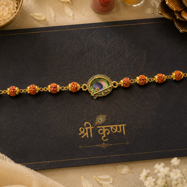 Sacred Rudraksha Rakhi Pack of 3