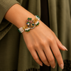 Divine Peacock & Ganesha Pearl Bracelet Combo – Pack of 2
