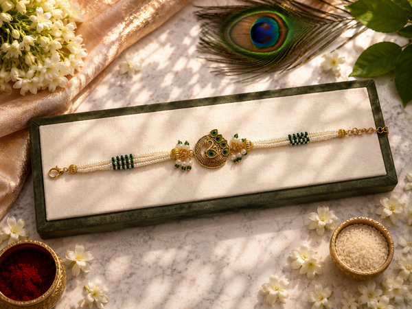 Mayur Pankh Pearl Rakhi