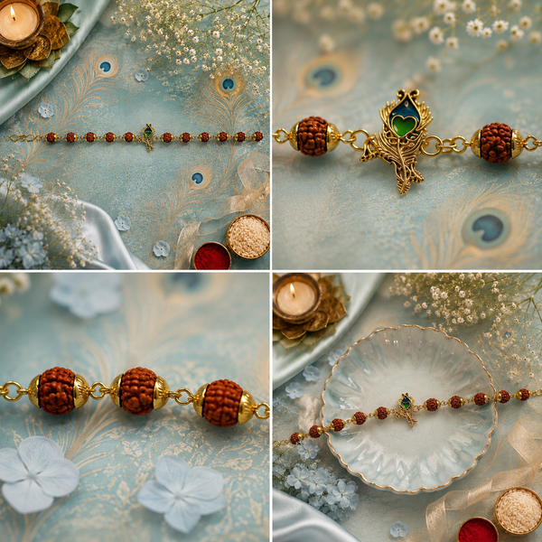 Morpankh Rudraksha Rakhi