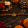 Om Mahadev Mahakal Rudraksha Rakhi Pack of 2