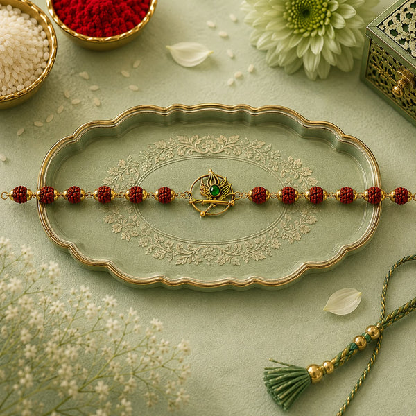 Rudraksha Morpankh Rakhi