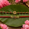 Royal Peacock Rudraksha Rakhi Set