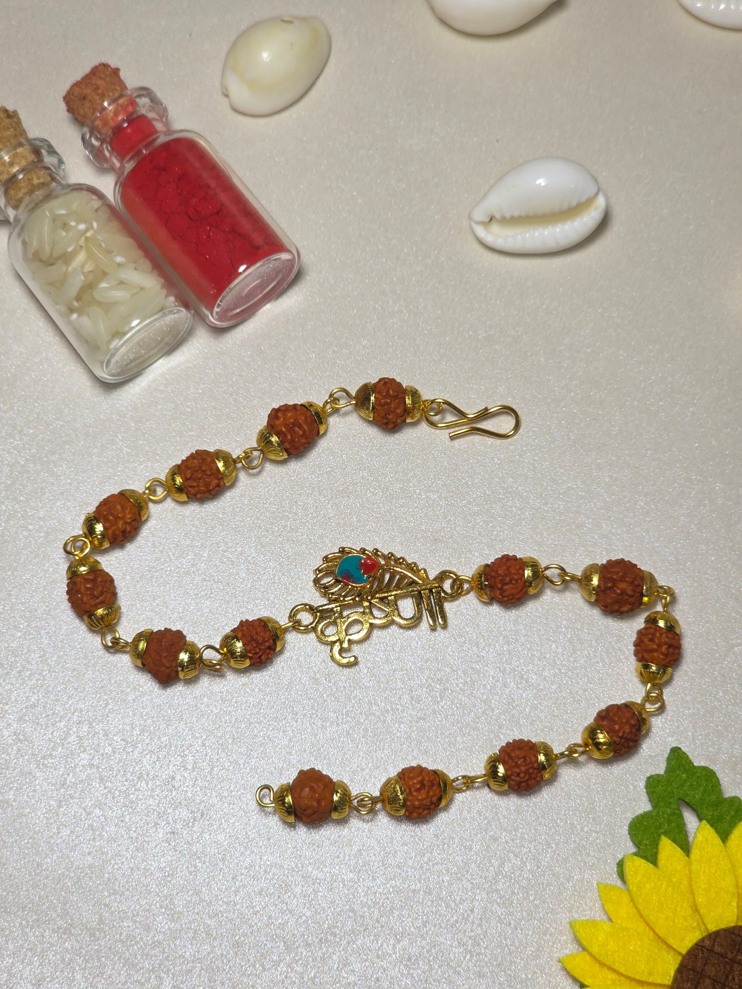 Shree Krishna Bandhan Rakhi (with Kumkum & Chawal)