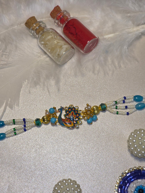 Mayur Elegance Rakhi (with Kumkum & Chawal)