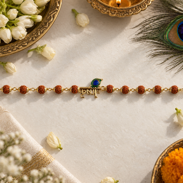Shree Krishna Morpankh Rudraksha Bracelet