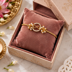 Infinity Pearl Charm Bracelet