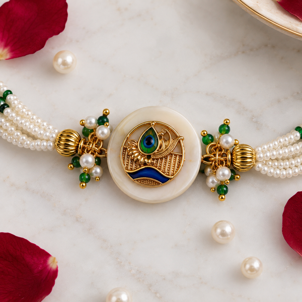 Morpankh Leher Pearl Bracelet
