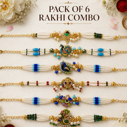 Heirloom Pearl Rakhi Collection of 6