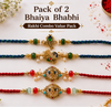 Shree Ganesh & Mayur Milan Bhaiya Bhabhi Rakhi Pack of 2