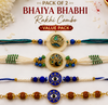 Mor Pankh Aura Bhaiya Bhabhi Rakhi Pack of 2