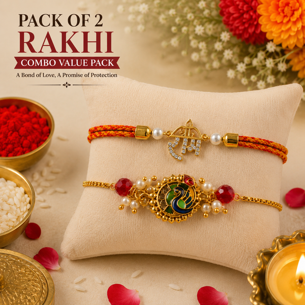 Rajsi Mayur & Shree Ram Bhakti Rakhi Pack of 2