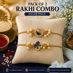 Neel Hansika & Nazar Bloom Bracelet Rakhi Pack of 2