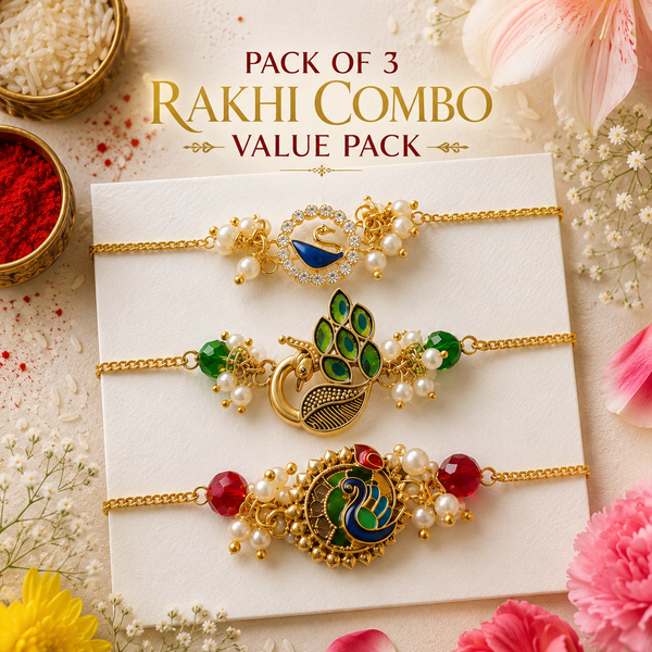 Celestial Grace Rakhi Collection – Pack of 3