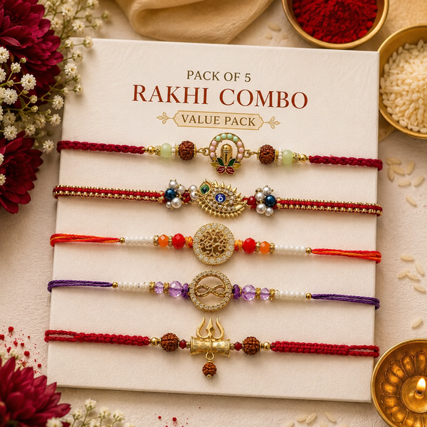 Shubh Bandhan Thread Rakhi Celebration Pack of 5
