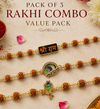 Sacred Rudraksha Rakhi Pack of 3