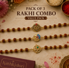 Premium Rudraksha Rakhi Pack of 3