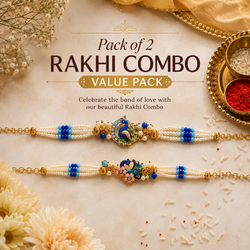 Neel Mayur & Mayur Pushp Pearl Rakhi Pack of 2