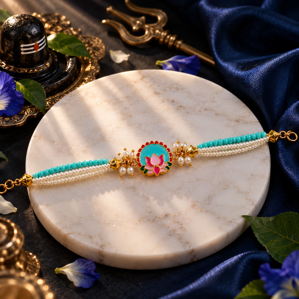 Lotus Serenity Pearl Bracelet