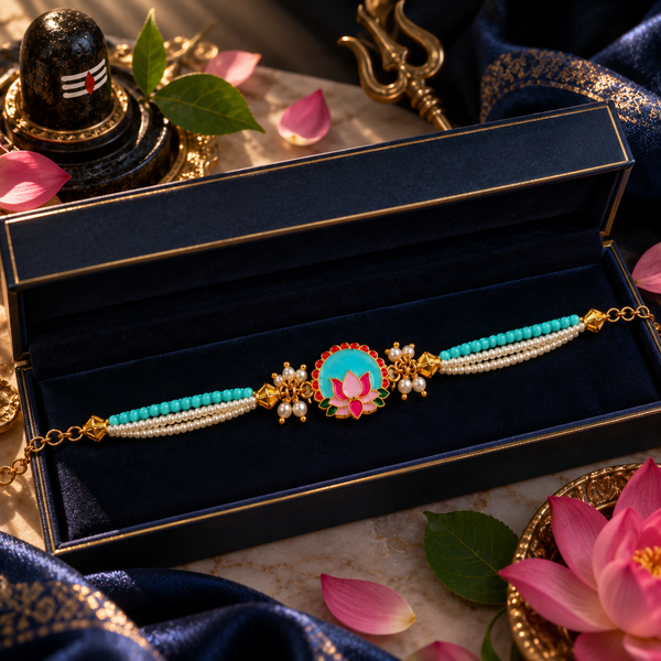 Lotus Serenity Pearl Bracelet