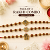 Divine Rudraksha Rakhi Pack of 3