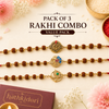 Premium Rudraksha Rakhi Pack of 3