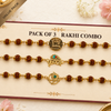Rudraksha Rakhi Gift Pack of 3