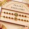 Ganesh & Mahadev Rudraksha Rakhi Combo Pack of 2