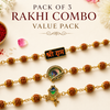 Sacred Rudraksha Rakhi Pack of 3