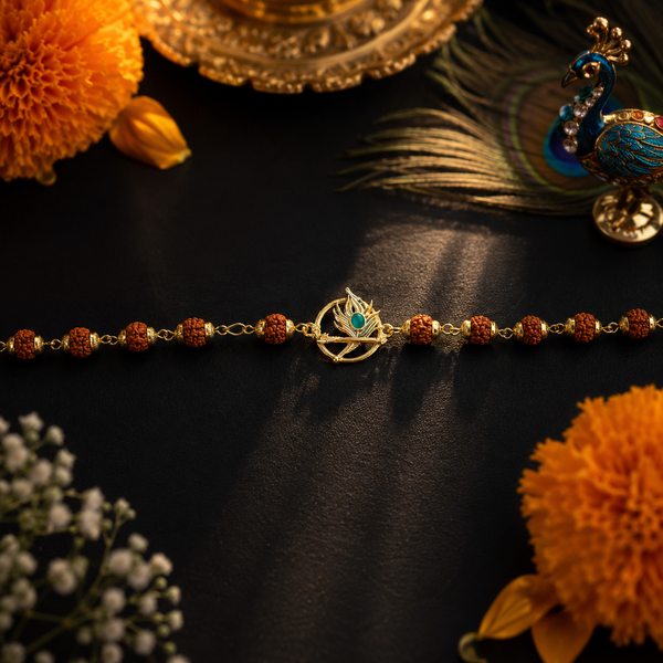 Premium Rudraksha Rakhi Pack of 3