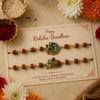 Jai Shri Ram & Rudra Omkar Rudraksha Rakhi Pack of 2