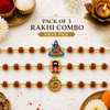 Traditional Rudraksha Rakhi Pack of 3