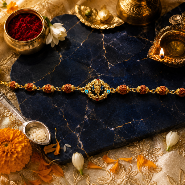 Ganesha Rudraksha Rakhi