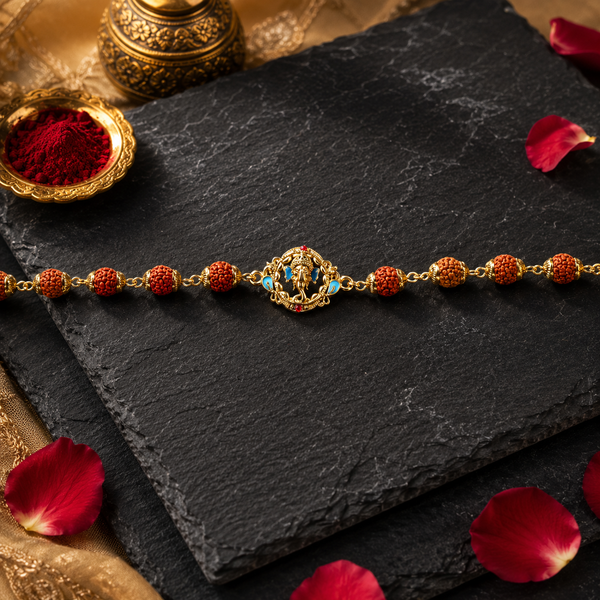 Ganesha Rudraksha Rakhi