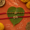 Mahadev Trishul Rudraksha Rakhi Duo