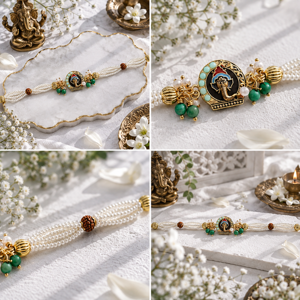 Ganesh Pearl Elegance Bracelet