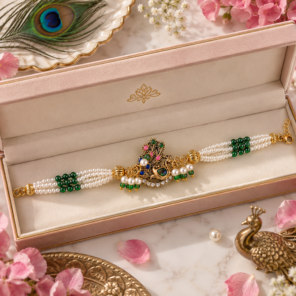 Morpankh Pearl Charm Bracelet