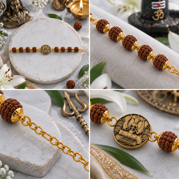 Shree Mahadev Trishul Rudraksha Bracelet