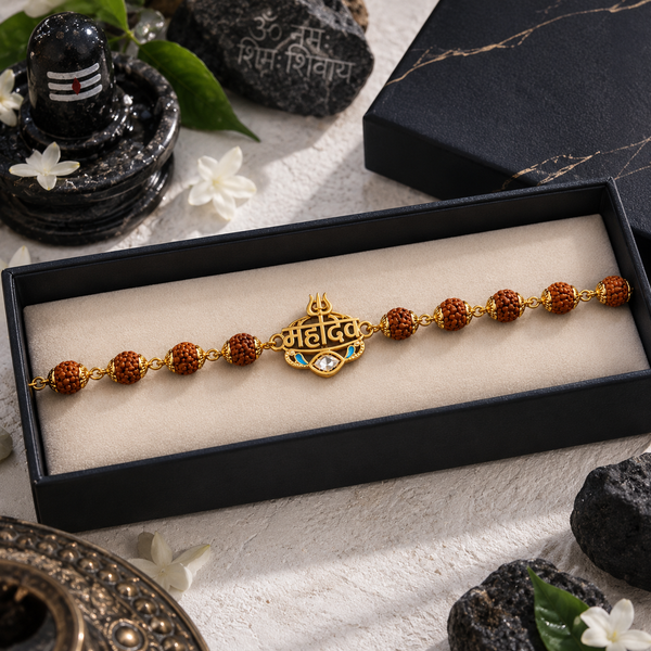 Shree Mahadev Trishul Rudraksha Bracelet