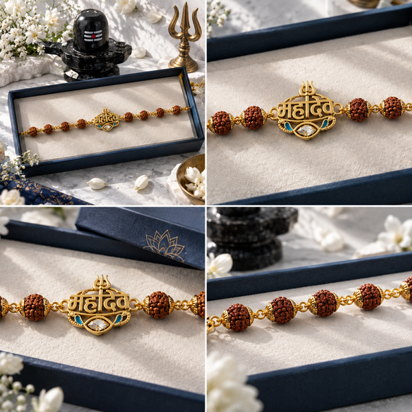 Shree Mahadev Trishul Rudraksha Bracelet