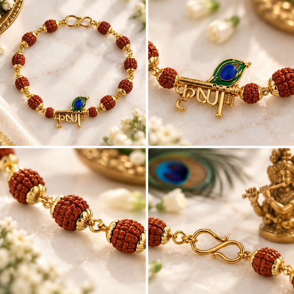 Shree Krishna Morpankh Rudraksha Bracelet